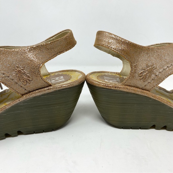 Fly London Ylfa Lace-Up Leather Platform Wedge Sandal - Picture 8 of 14